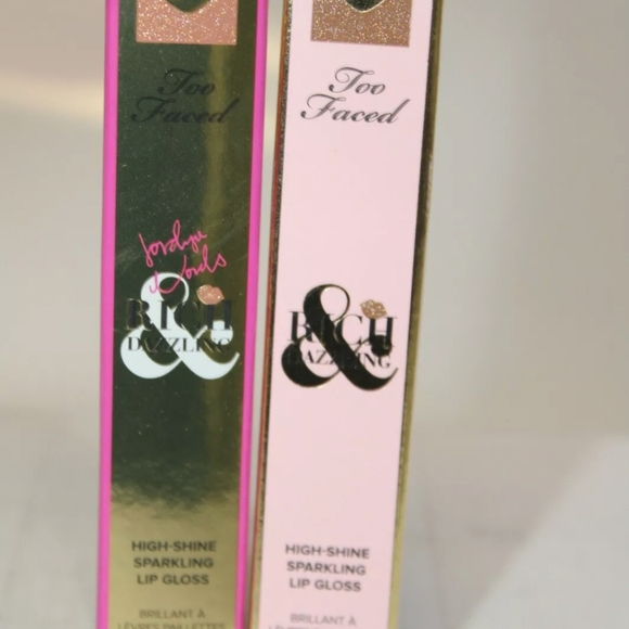 ⭐Too Faced Bundle LOT Rich& Dazzling Lip Gloss Social Butterfly & Pretty Penny⭐️ - Picture 6 of 6